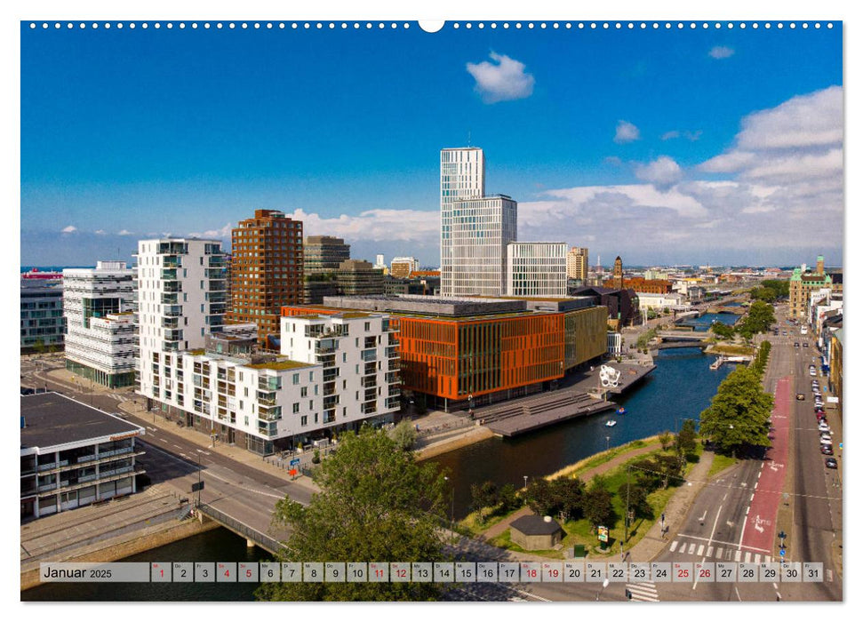 Malmö von oben (CALVENDO Premium Wandkalender 2025)