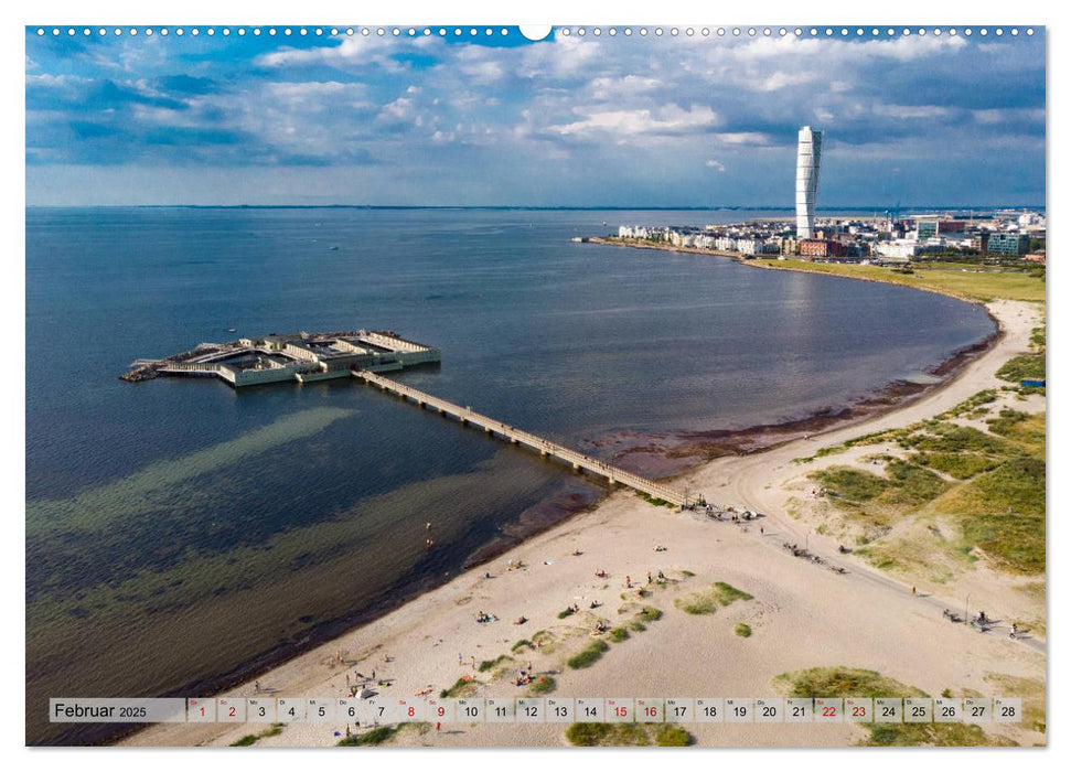 Malmö von oben (CALVENDO Premium Wandkalender 2025)