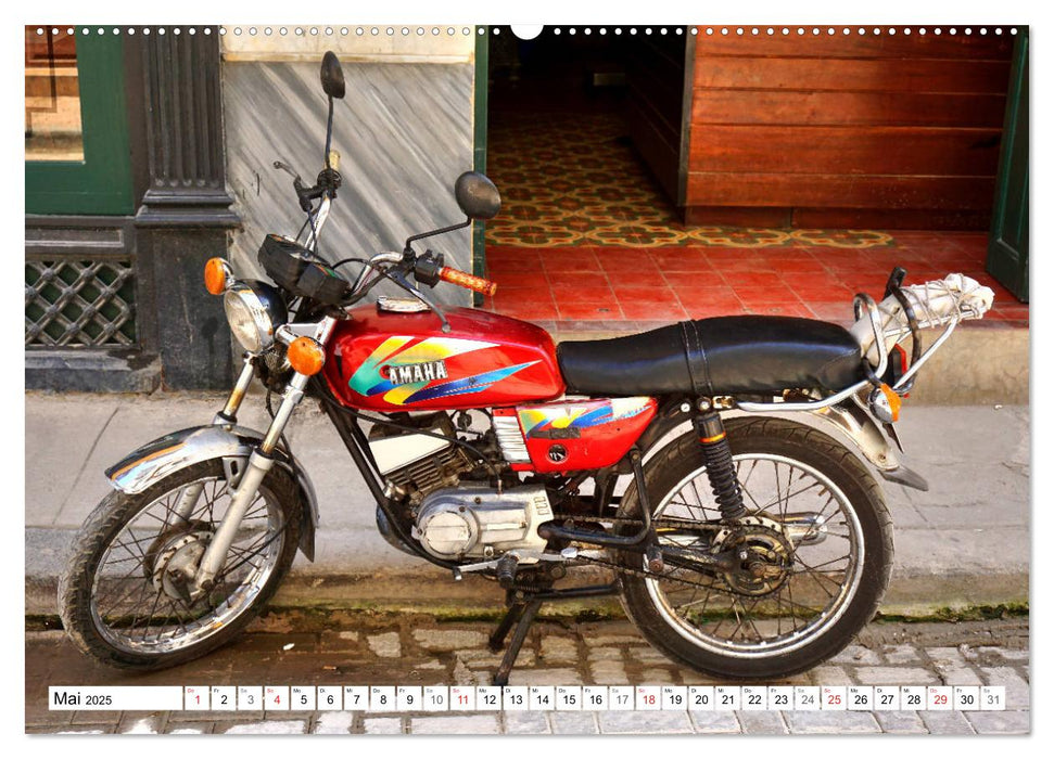 Zweirad Nostalgie - YAMAHA in Kuba (CALVENDO Wandkalender 2025)