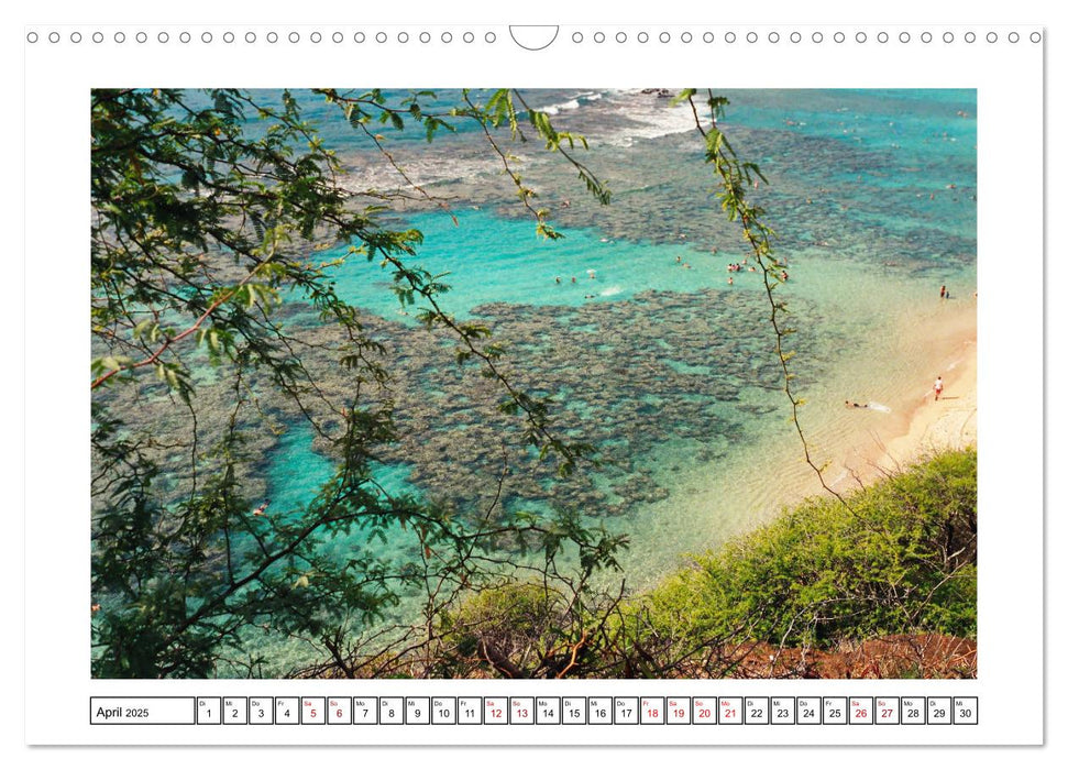 Hawaii - Sehnsuchtsinseln Oahu und Maui (CALVENDO Wandkalender 2025)