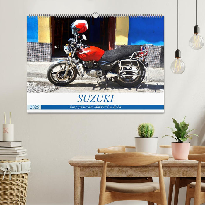 SUZUKI - Ein japanisches Motorrad in Kuba (CALVENDO Wandkalender 2025)