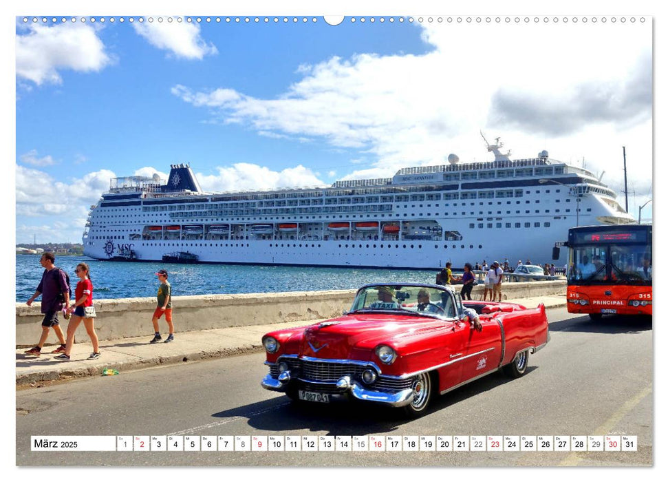 Cadillac Cabrio 1957 - Traumschiff auf Rädern (CALVENDO Premium Wandkalender 2025)