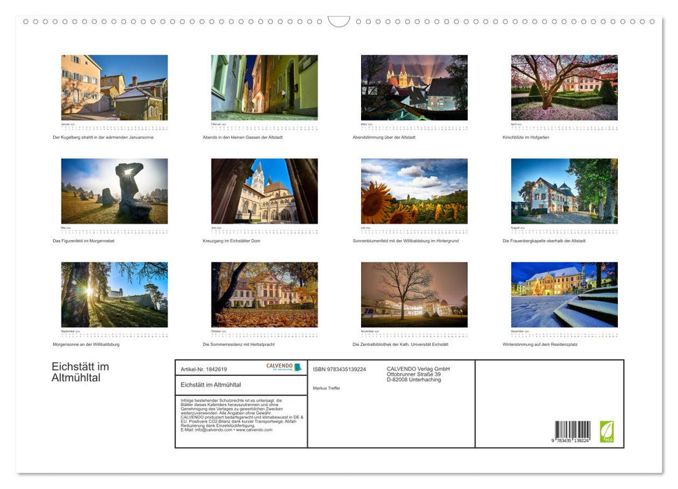 Eichstätt im Altmühltal (CALVENDO Wandkalender 2025)