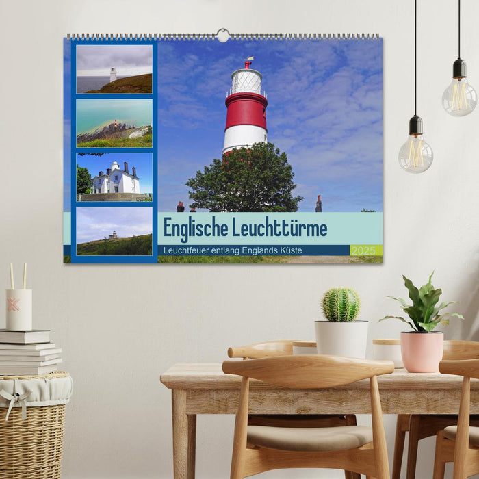 Englische Leuchttürme - Leuchtfeuer entlang Englands Küste (CALVENDO Wandkalender 2025)