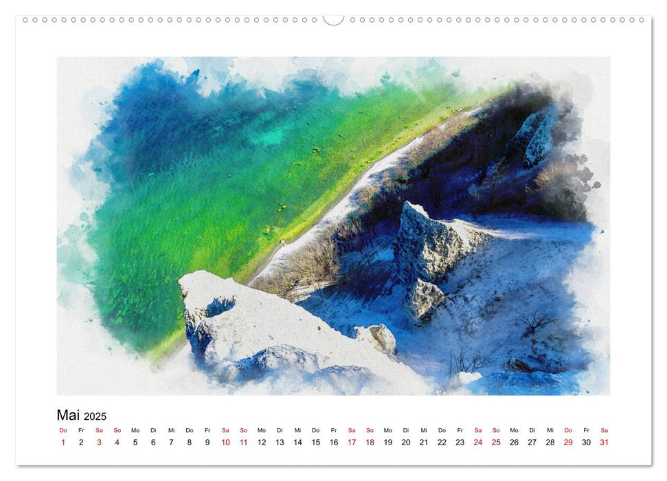 Ostsee Aquarelle (CALVENDO Premium Wandkalender 2025)