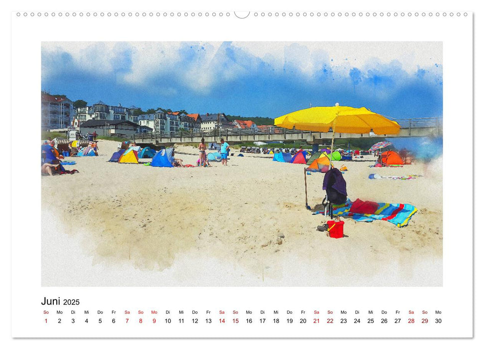 Ostsee Aquarelle (CALVENDO Wandkalender 2025)