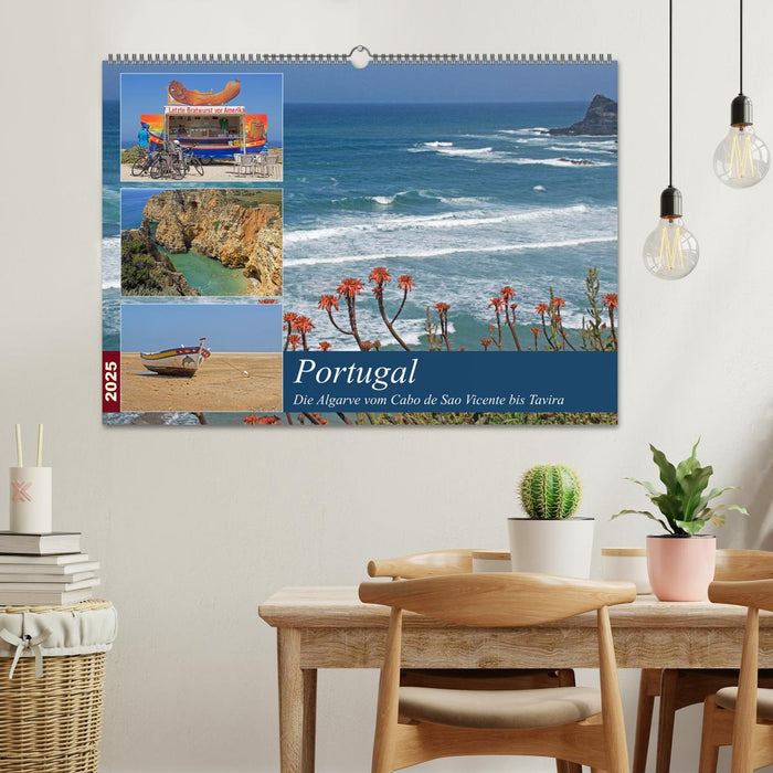 Portugal - Die Algarve vom Cabo de Sao Vicente bis Tavira (CALVENDO Wandkalender 2025)