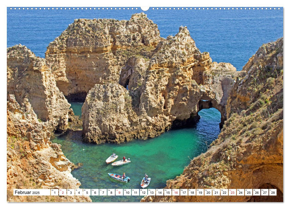 Portugal - Die Algarve vom Cabo de Sao Vicente bis Tavira (CALVENDO Wandkalender 2025)