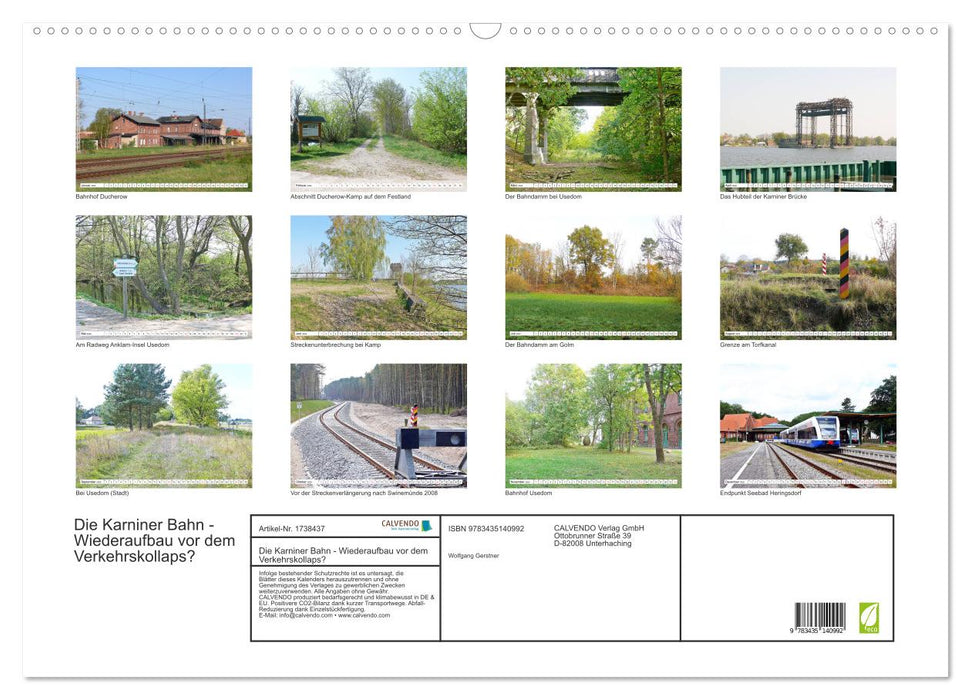 Die Karniner Bahn - Wiederaufbau vor dem Verkehrskollaps? (CALVENDO Wandkalender 2025)