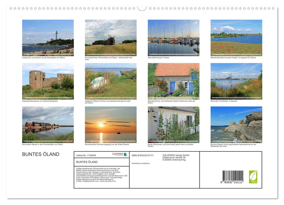 BUNTES ÖLAND (CALVENDO Premium Wandkalender 2025)