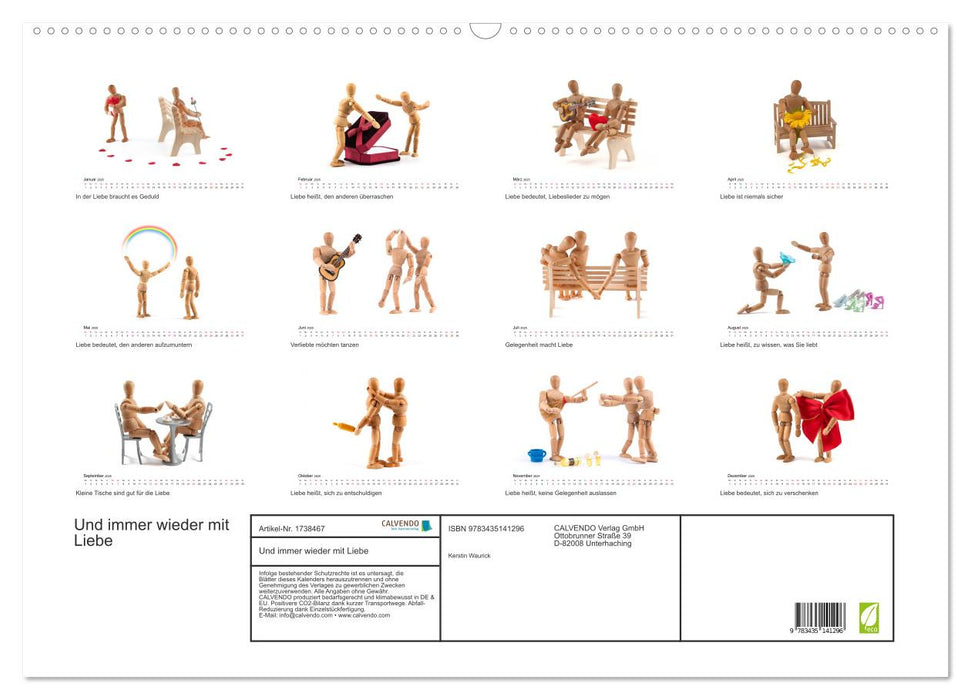 Und immer wieder mit Liebe (CALVENDO Wandkalender 2025)