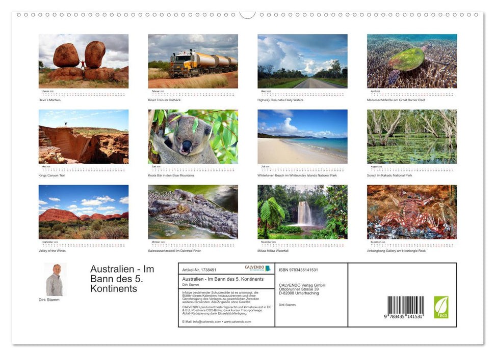 Australien - Im Bann des 5. Kontinents (CALVENDO Premium Wandkalender 2025)