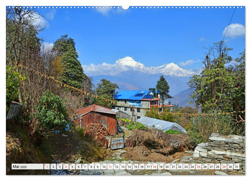 Wohnen im HIMALAYA (CALVENDO Premium Wandkalender 2025)