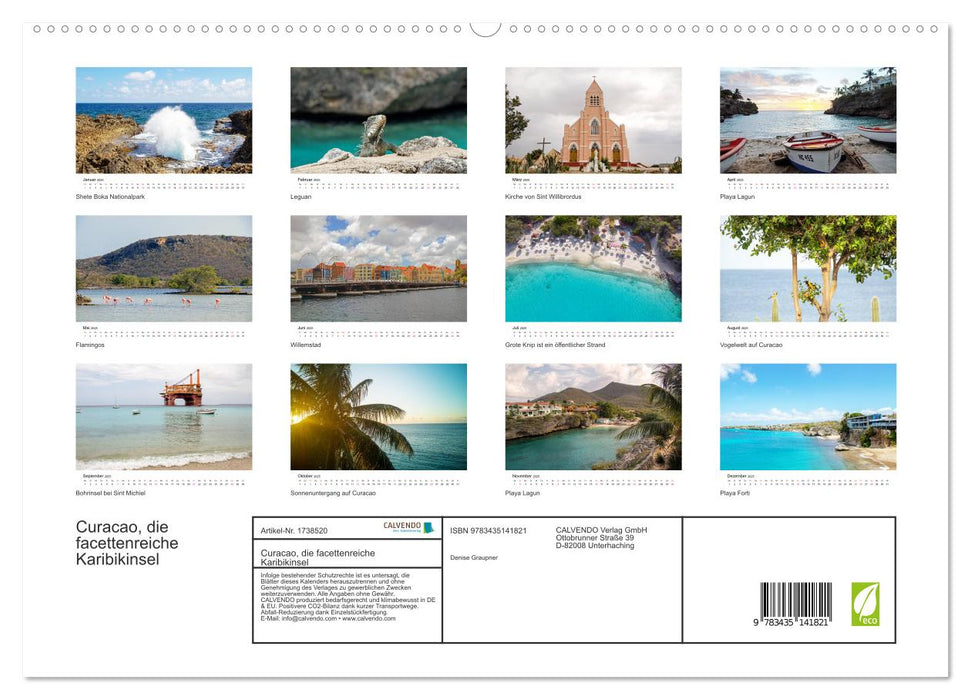 Curacao, die facettenreiche Karibikinsel (CALVENDO Premium Wandkalender 2025)