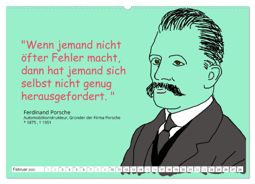 Zitate für Motivation und Perspektivenwechsel (CALVENDO Premium Wandkalender 2025)