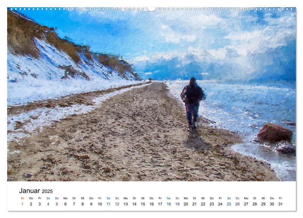 Landschaften auf dem Darß in Ölfarben (CALVENDO Premium Wandkalender 2025)