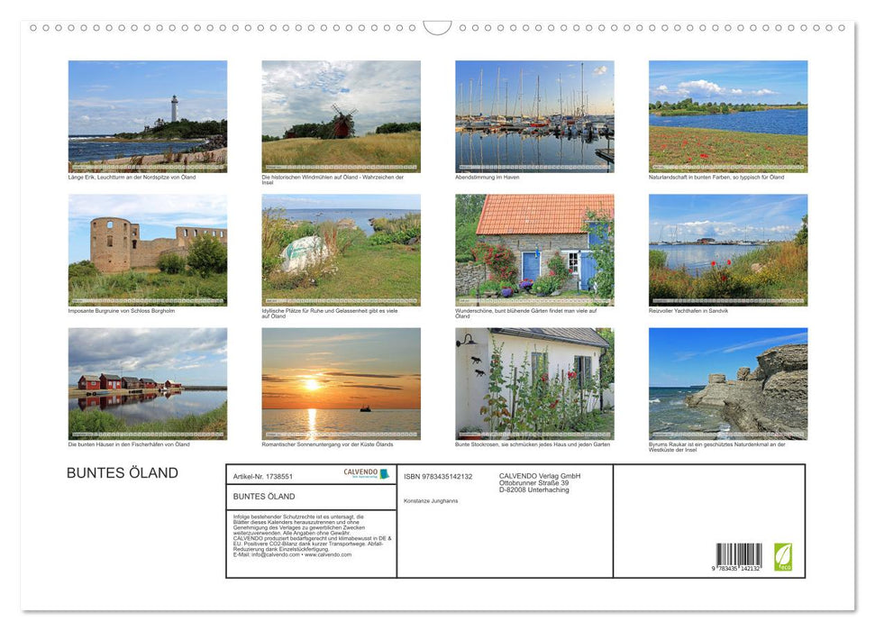 BUNTES ÖLAND (CALVENDO Wandkalender 2025)