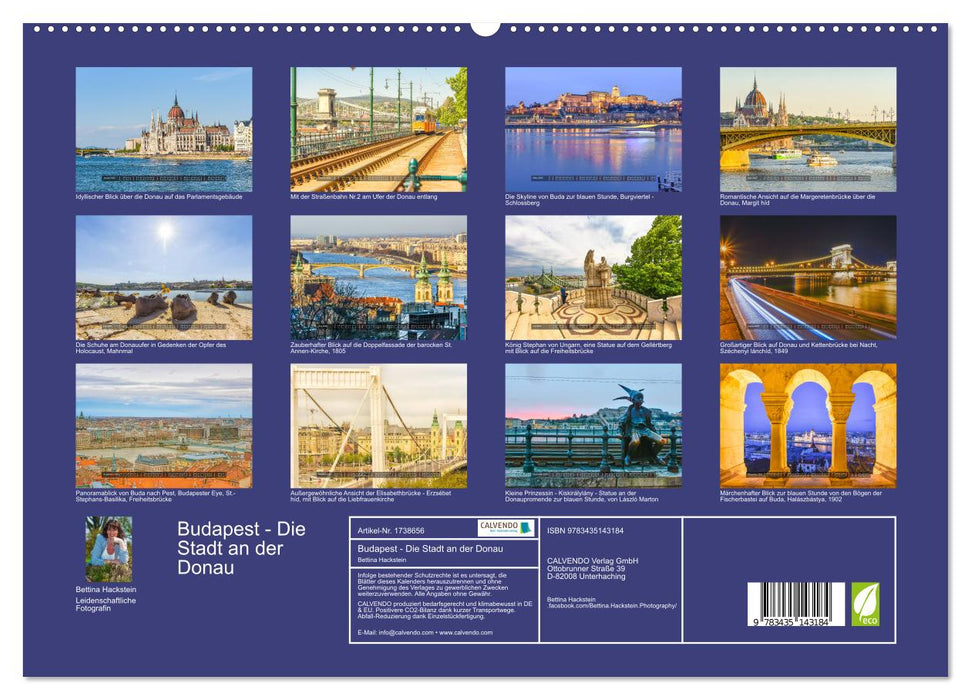 Budapest - Die Stadt an der Donau (CALVENDO Premium Wandkalender 2025)