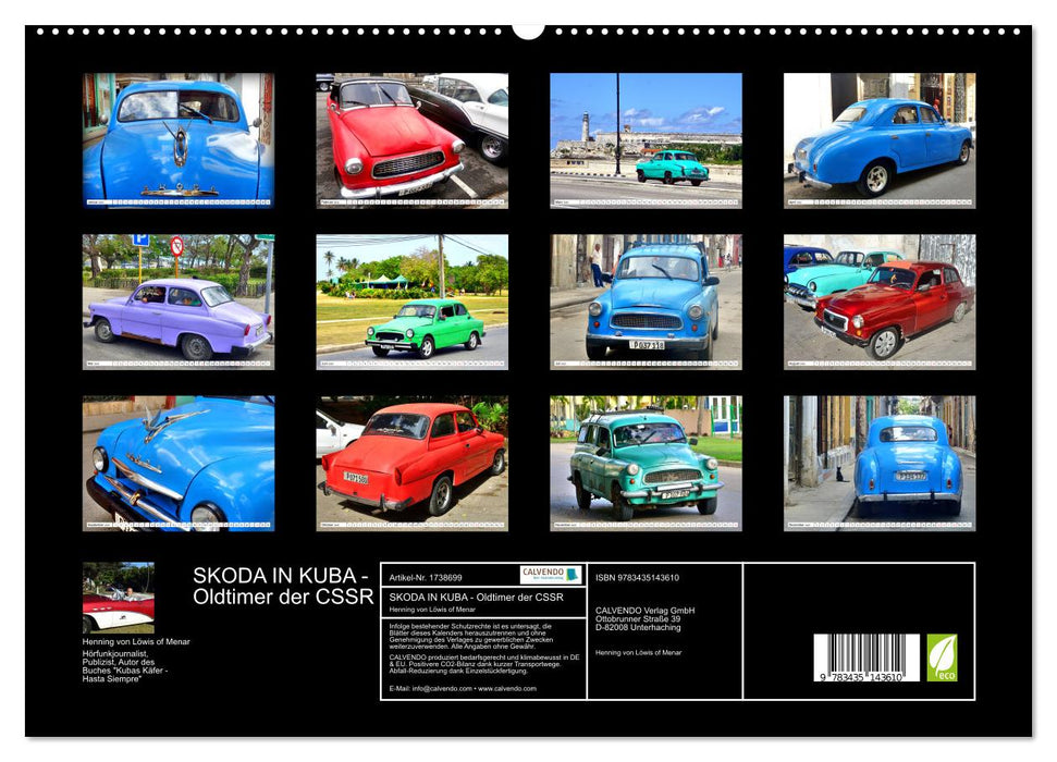 SKODA IN KUBA - Oldtimer der CSSR (CALVENDO Premium Wandkalender 2025)