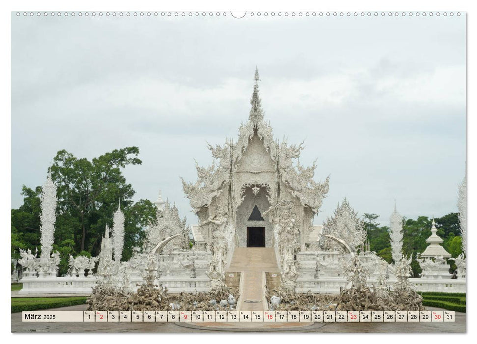 Wat Rong Khun - Faszination Tempel in weiß (CALVENDO Premium Wandkalender 2025)