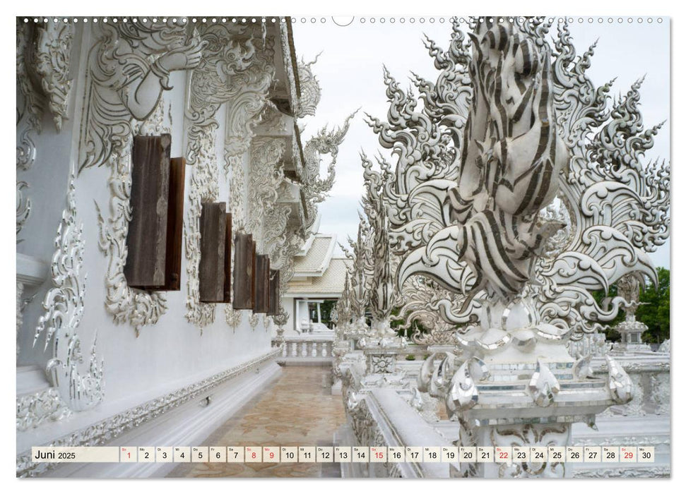 Wat Rong Khun - Faszination Tempel in weiß (CALVENDO Premium Wandkalender 2025)