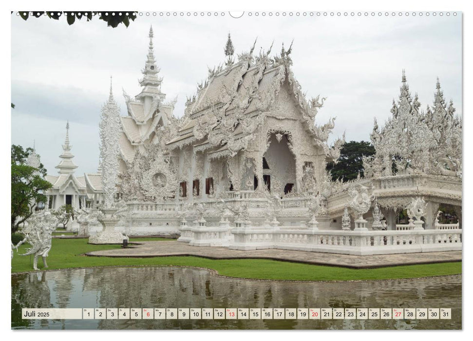 Wat Rong Khun - Faszination Tempel in weiß (CALVENDO Premium Wandkalender 2025)