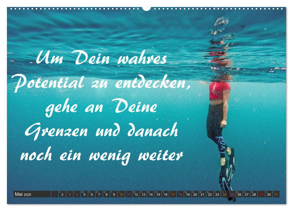 Sport Spruchkalender (CALVENDO Premium Wandkalender 2025)