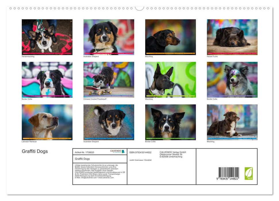 Graffiti Dogs (CALVENDO Premium Wandkalender 2025)