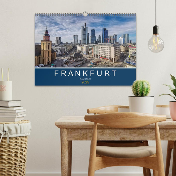 Frankfurt - Tag und Nacht (CALVENDO Wandkalender 2025)