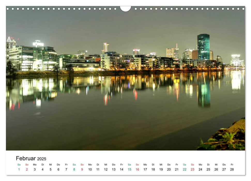 Frankfurt - Tag und Nacht (CALVENDO Wandkalender 2025)