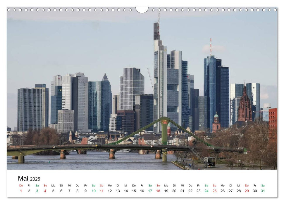 Frankfurt - Tag und Nacht (CALVENDO Wandkalender 2025)