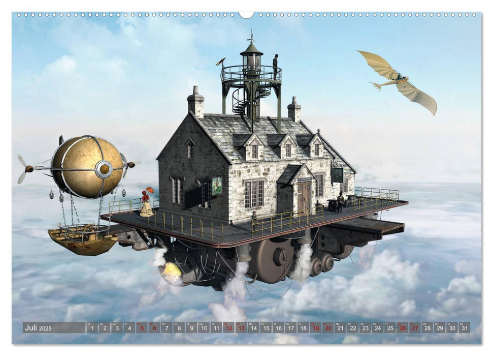 Steampunk Welten (CALVENDO Premium Wandkalender 2025)