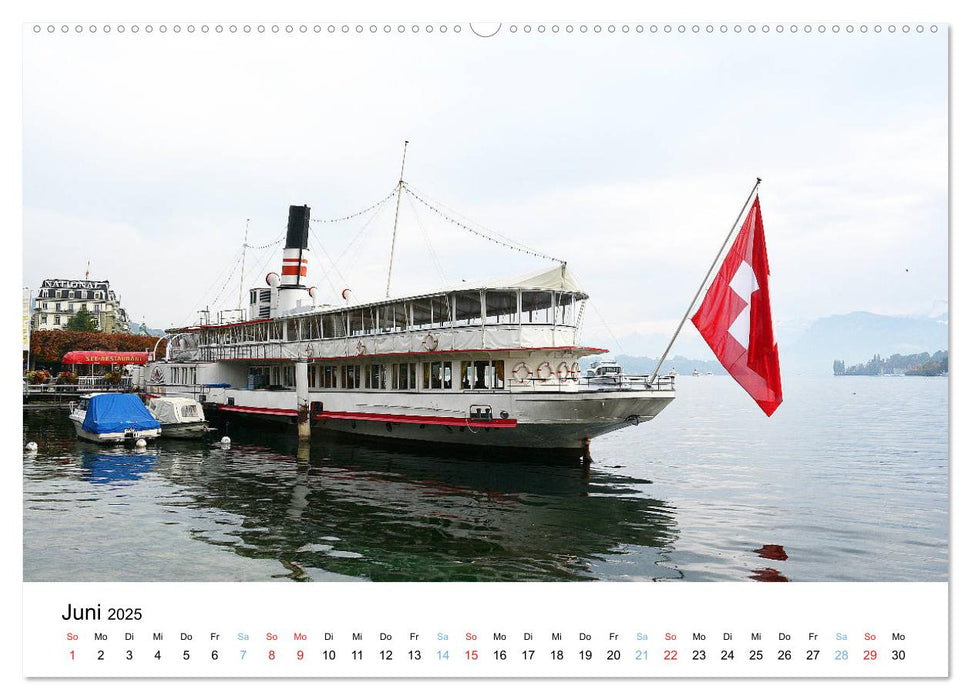 LUZERN Wo sich Reuss und Vierwaldstättersee begegnen (CALVENDO Wandkalender 2025)