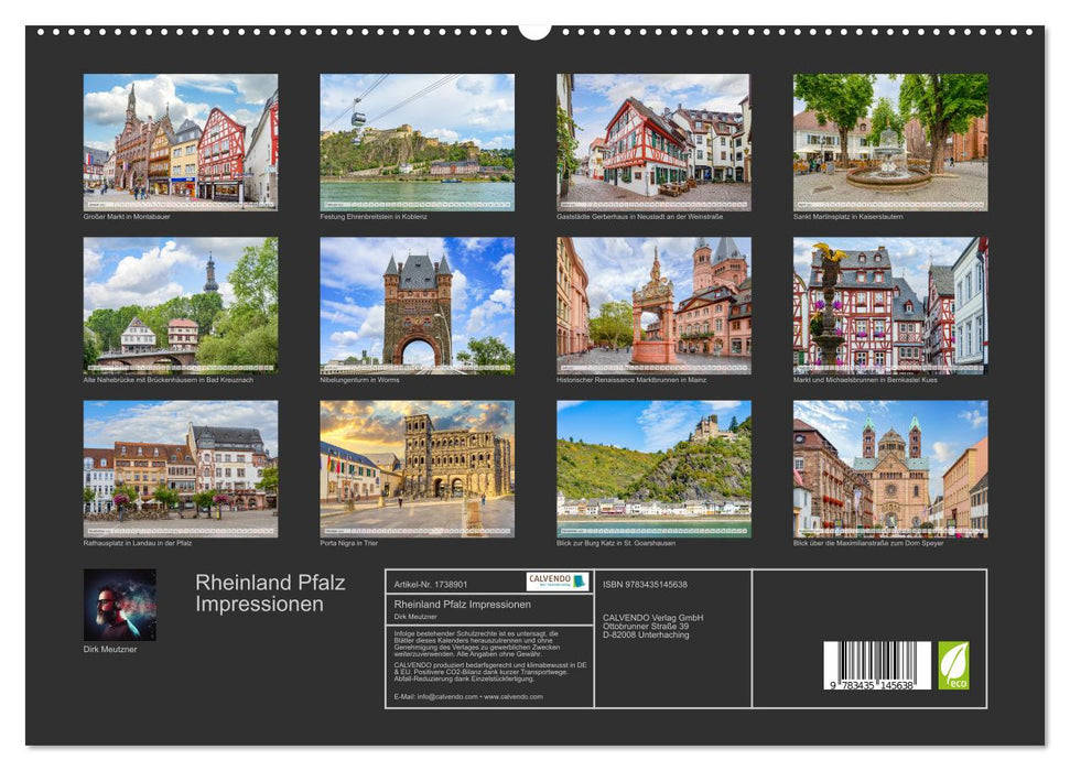 Rheinland Pfalz Impressionen (CALVENDO Premium Wandkalender 2025)