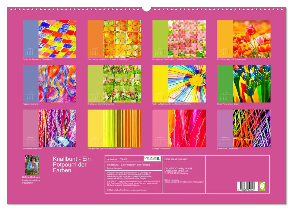 Knallbunt - Ein Potpourri der Farben (CALVENDO Wandkalender 2025)