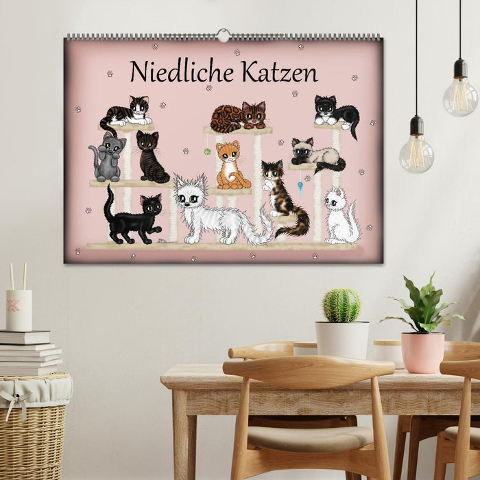 Niedliche Katzen (CALVENDO Wandkalender 2025)