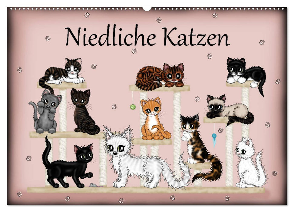 Niedliche Katzen (CALVENDO Wandkalender 2025)