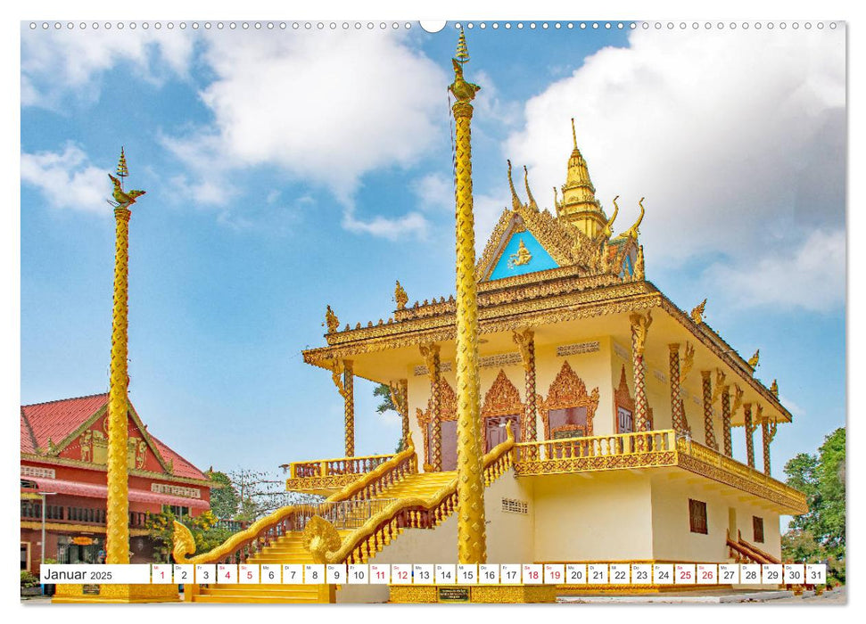 Wat Krom - buddhistischer Tempel in Sihanoukville (CALVENDO Wandkalender 2025)