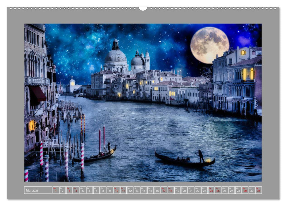 Dunkles Venedig (CALVENDO Premium Wandkalender 2025)