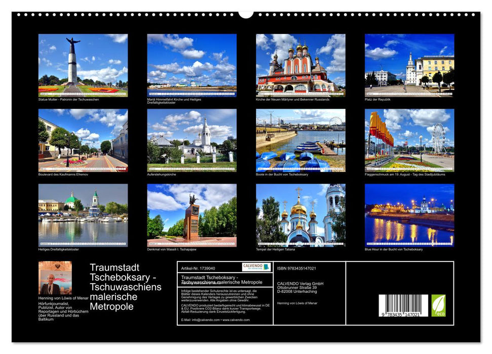 Traumstadt Tscheboksary - Tschuwaschiens malerische Metropole (CALVENDO Premium Wandkalender 2025)