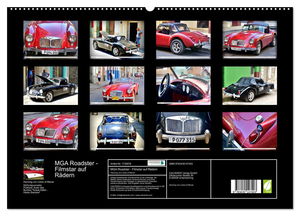 MGA Roadster - Filmstar auf Rädern (CALVENDO Premium Wandkalender 2025)