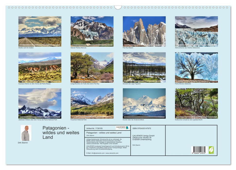 Patagonien - wildes und weites Land (CALVENDO Wandkalender 2025)