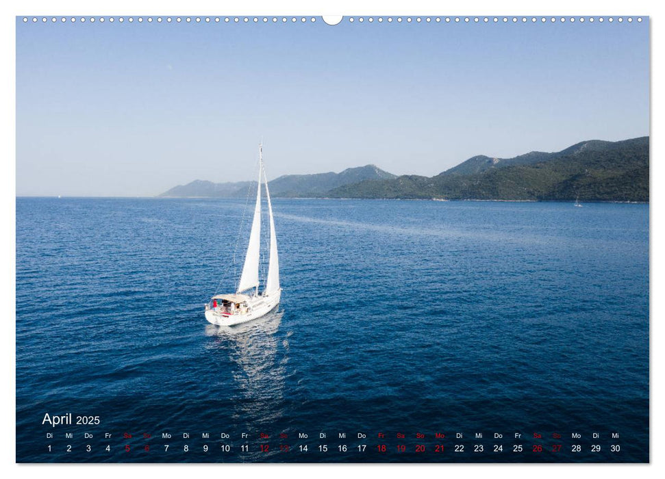 Segeln in Kroatien (CALVENDO Wandkalender 2025)