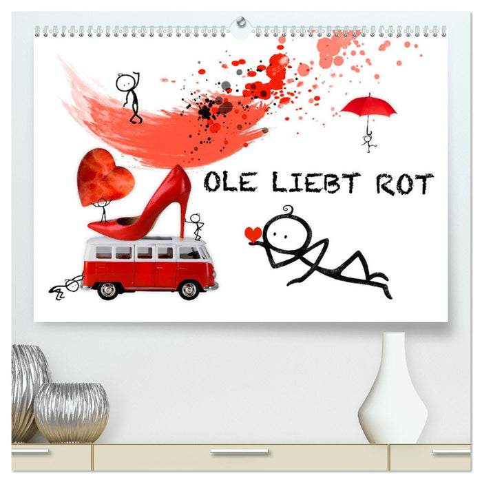 OLE LIEBT ROT (CALVENDO Premium Wandkalender 2025)