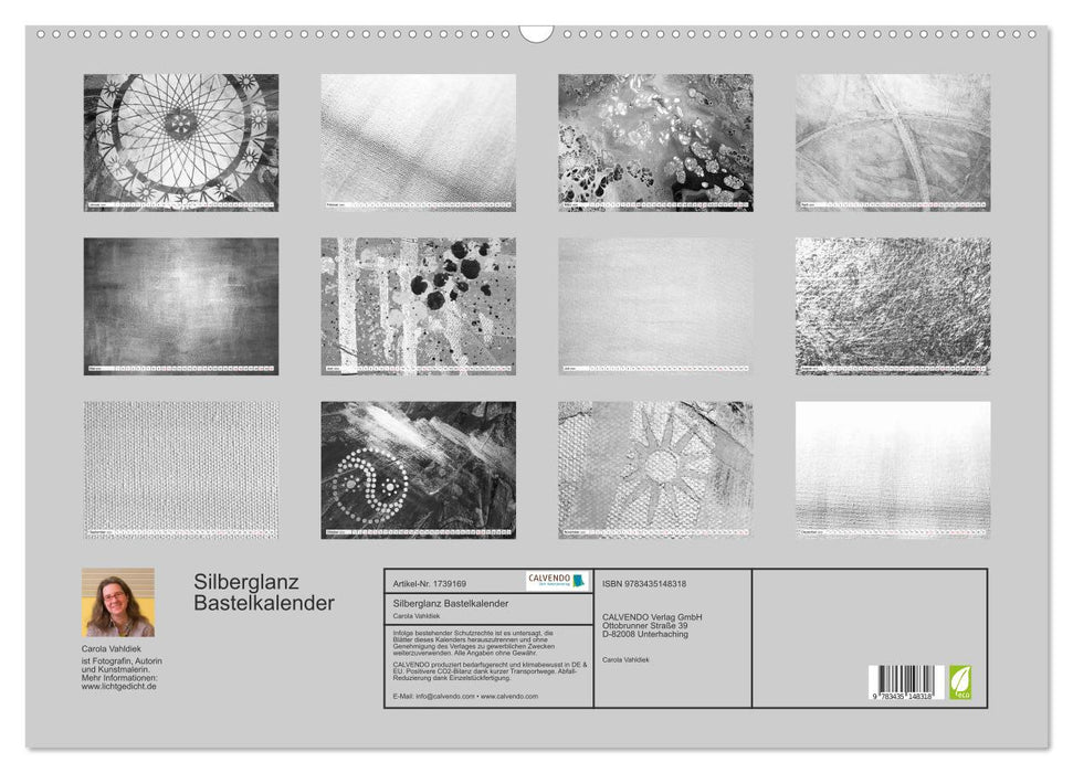 Silberglanz Bastelkalender (CALVENDO Wandkalender 2025)