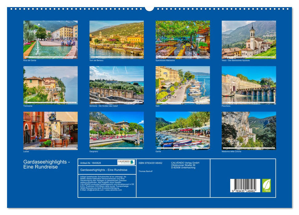 Gardaseehighlights - Eine Rundreise (CALVENDO Premium Wandkalender 2025)