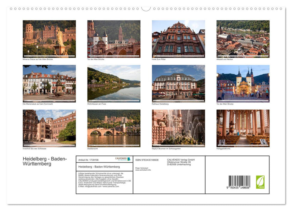 Heidelberg - Baden-Württemberg (CALVENDO Premium Wandkalender 2025)