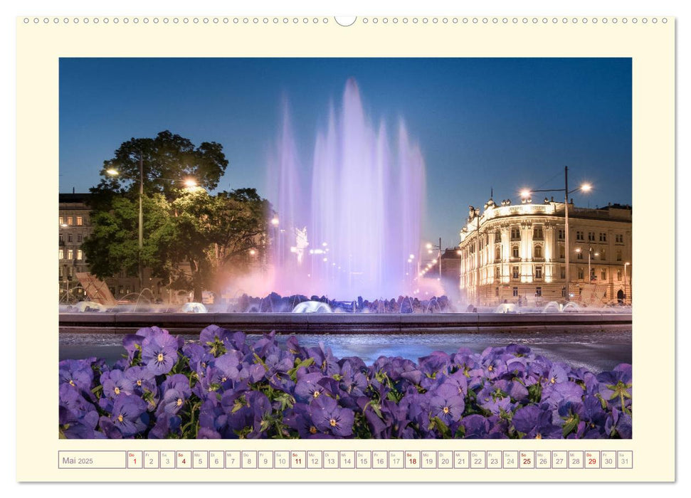 An der schönen blauen Donau - Ein Spaziergang in Wien (CALVENDO Premium Wandkalender 2025)