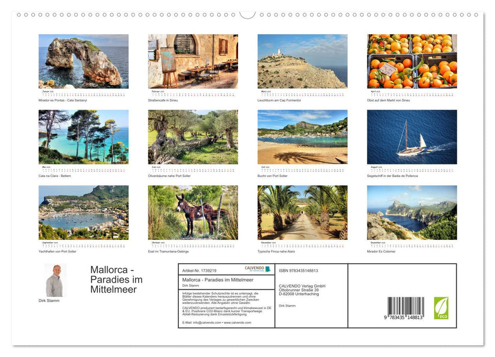 Mallorca - Paradies im Mittelmeer (CALVENDO Premium Wandkalender 2025)