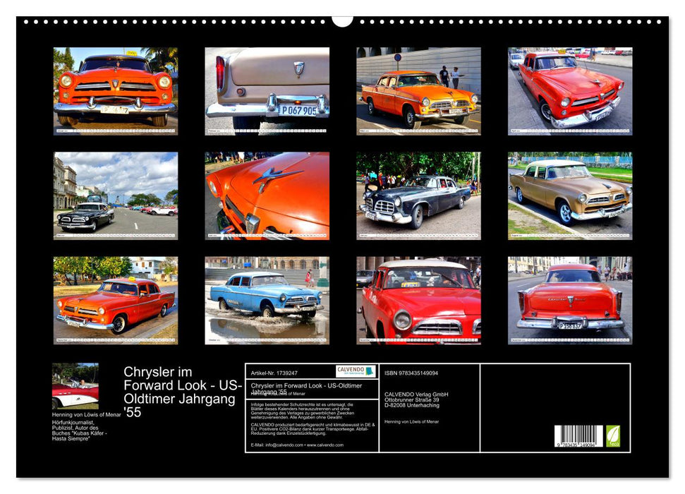 Chrysler im Forward Look - US-Oldtimer Jahrgang '55 (CALVENDO Wandkalender 2025)